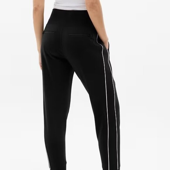 ATHLETA Venice Track Stripe Jogger Pant Sz XS Black w/White NEW w/o Tag #854423 - Picture 2 of 11